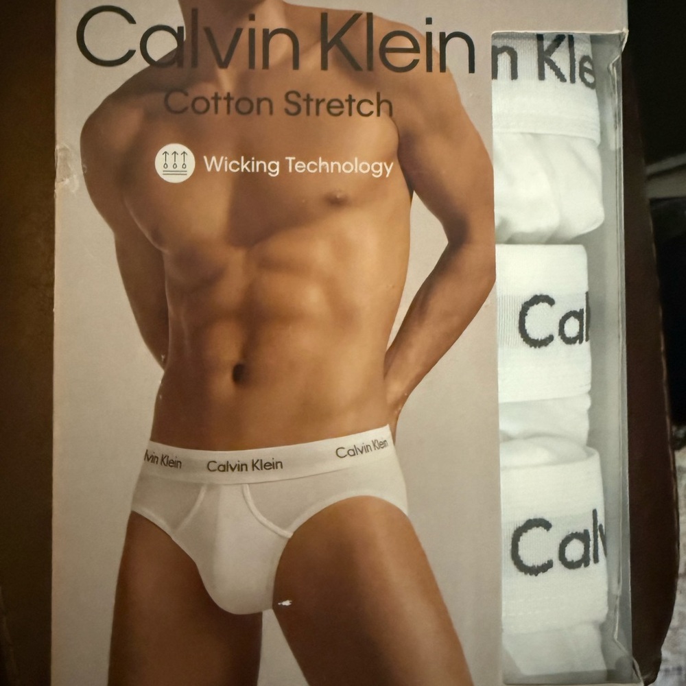 Calvin Klein Cotton Stretch Briefs - White